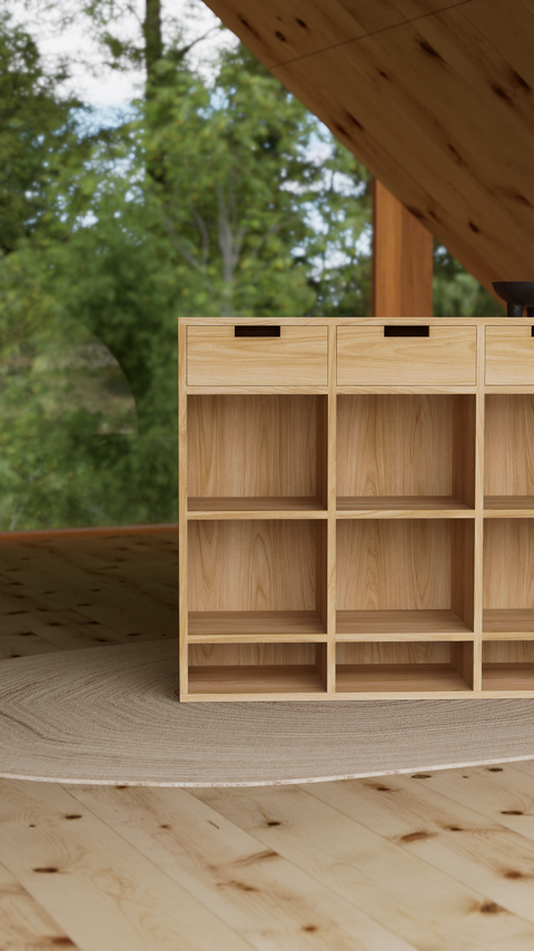 Recibidor cajonera y repisa Omega