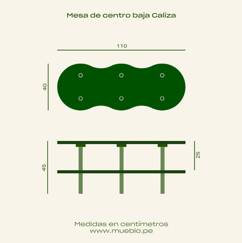 Mesa de Centro baja Caliza