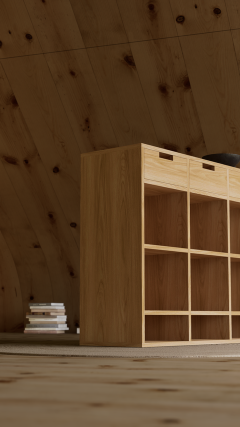 Recibidor cajonera y repisa Omega