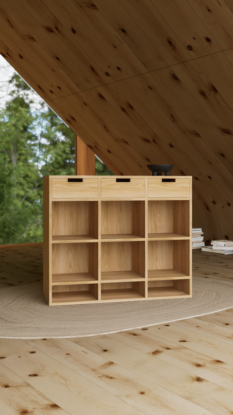 Recibidor cajonera y repisa Omega