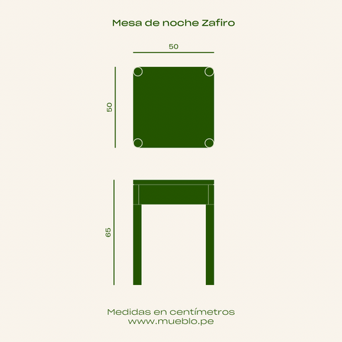 Mesa de noche Zafiro