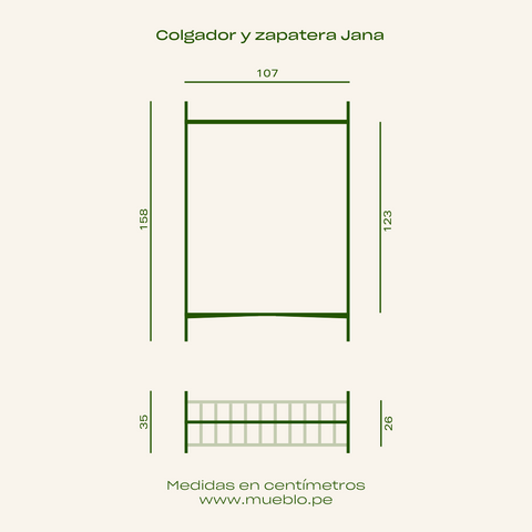 Colgador y zapatera Jana Fast-Stack™