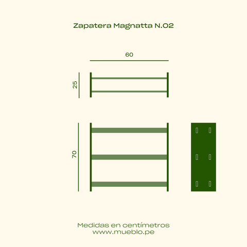 Zapatera 3 niveles Magnatta N. 02