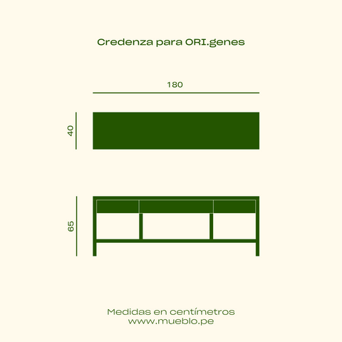 Credenza para T.V. ORI.genes