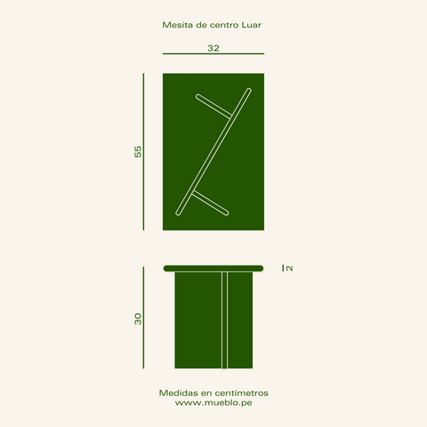 Mesita de centro Luar