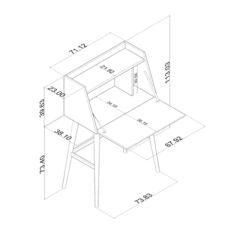 Escritorio plegable Trapeze