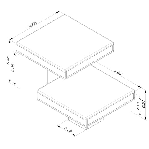 Mesas de centro Duplici