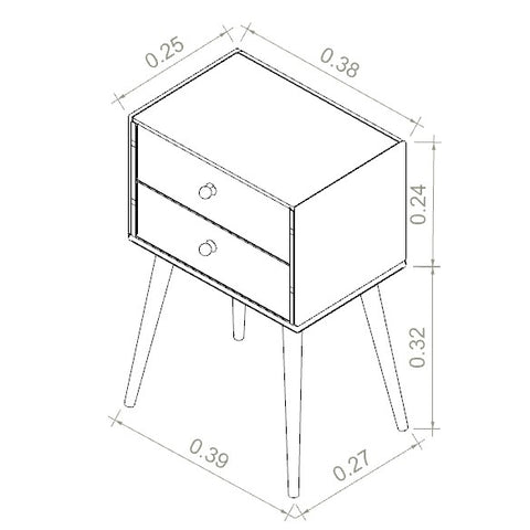 Fragola bedside table