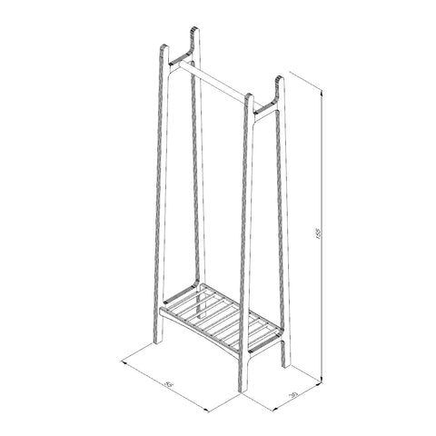 Rimac short shoe rack and hanger