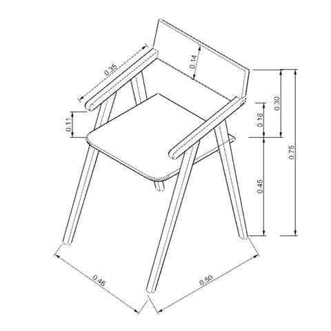 Vesperi wooden chair
