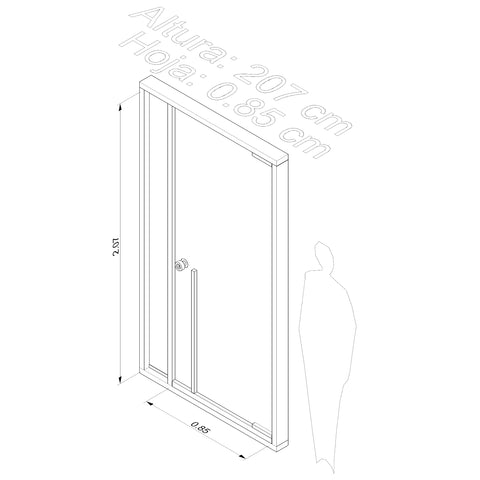 Puerta de madera Bois
